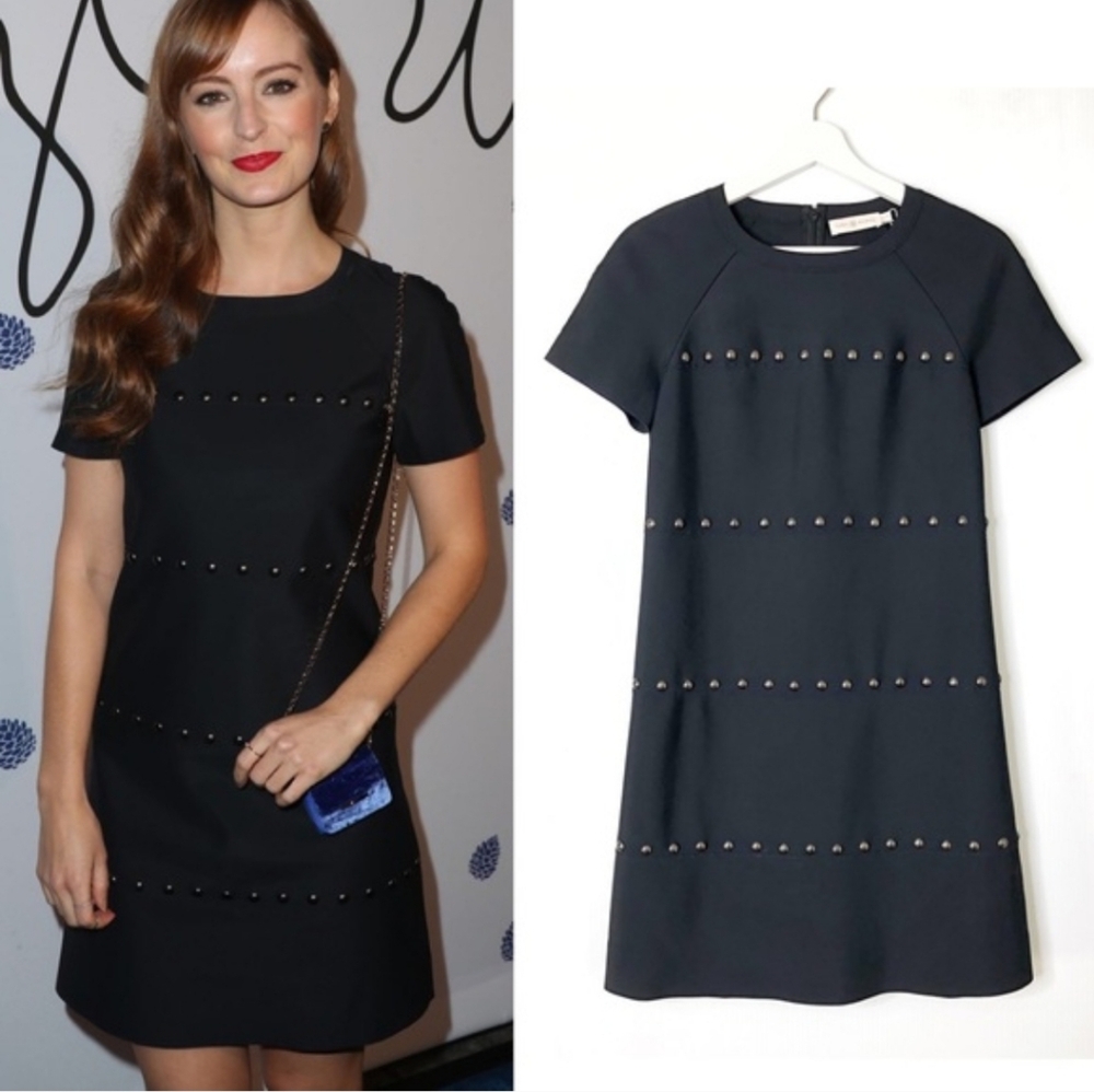 Tory Burch Black Studded Mini Dress